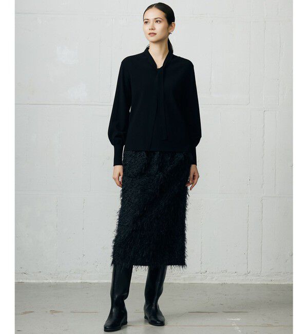 自由区「レーヨンストレッチブラウスライク ニット」|ニット・セーター|