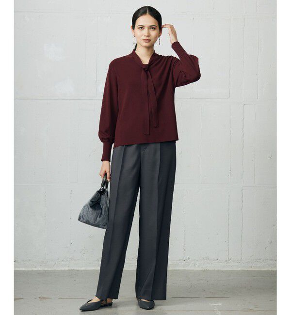 自由区「レーヨンストレッチブラウスライク ニット」|ニット・セーター|