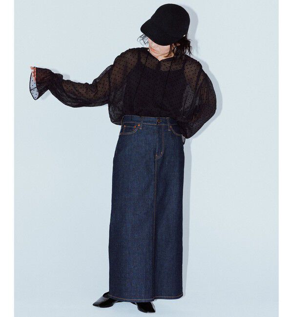 23区「【洗える】クレープドットフロッキー ブラウス」|シャツ・ブラウス|