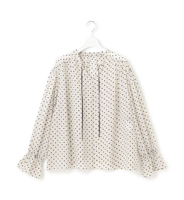 23区「【洗える】クレープドットフロッキー ブラウス」|シャツ・ブラウス|