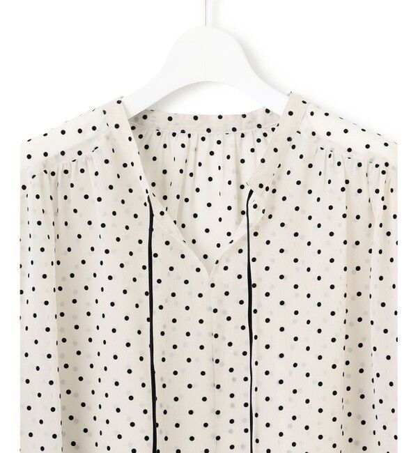 23区「【洗える】クレープドットフロッキー ブラウス」|シャツ・ブラウス|