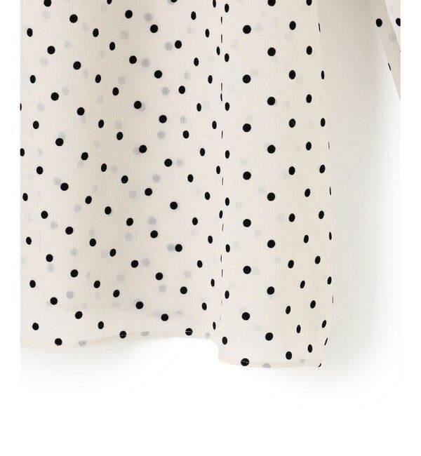 23区「【洗える】クレープドットフロッキー ブラウス」|シャツ・ブラウス|