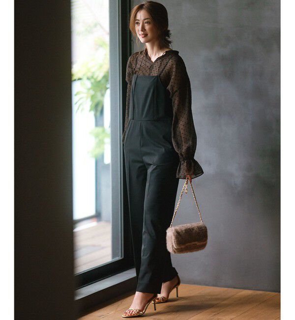 23区「【洗える】クレープドットフロッキー ブラウス」|シャツ・ブラウス|