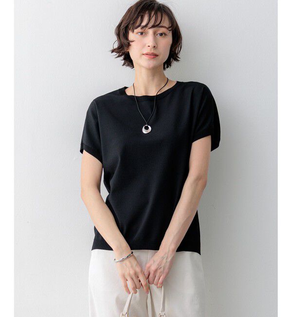 23区「【見上愛さん着用】レーヨンポリエステルストレッチ プルオーバー ニット」|ニット・セーター|ブラック系