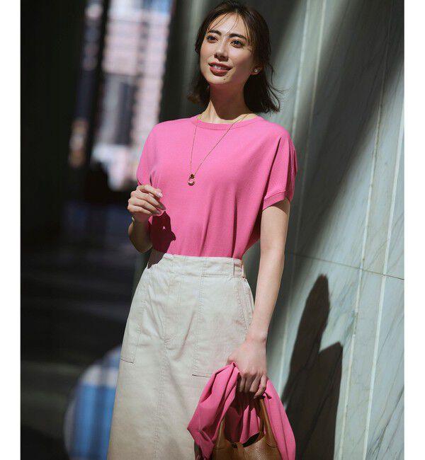 23区「【見上愛さん着用】レーヨンポリエステルストレッチ プルオーバー ニット」|ニット・セーター|