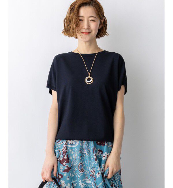 23区「【見上愛さん着用】レーヨンポリエステルストレッチ プルオーバー ニット」|ニット・セーター|ネイビー系