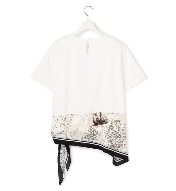 23区「スカーフコンビジャージー ウエストデザイン カットソー」|Tシャツ・カットソー|