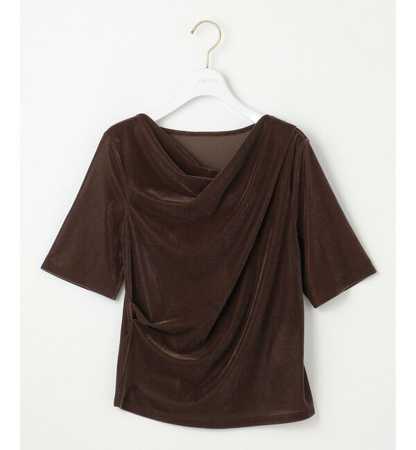 any SiS「【洗える】シアーベロアドレープ Tシャツ」|Tシャツ・カットソー|