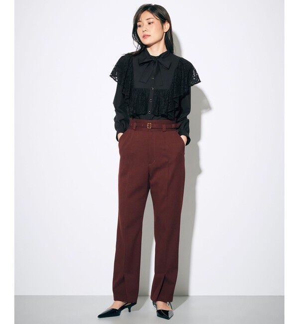 GRACE CONTINENTAL「ベンツテーパーパンツ」|その他|ボルドー