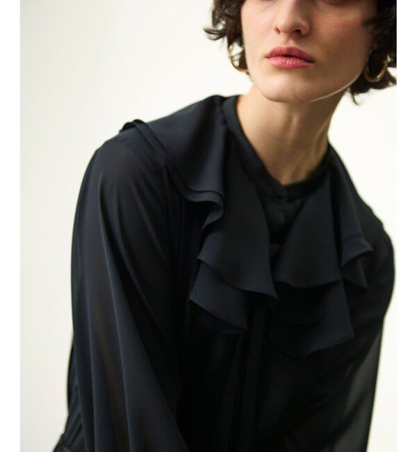 Grace Class「シアーラッフルカラーブラウス」|シャツ・ブラウス|