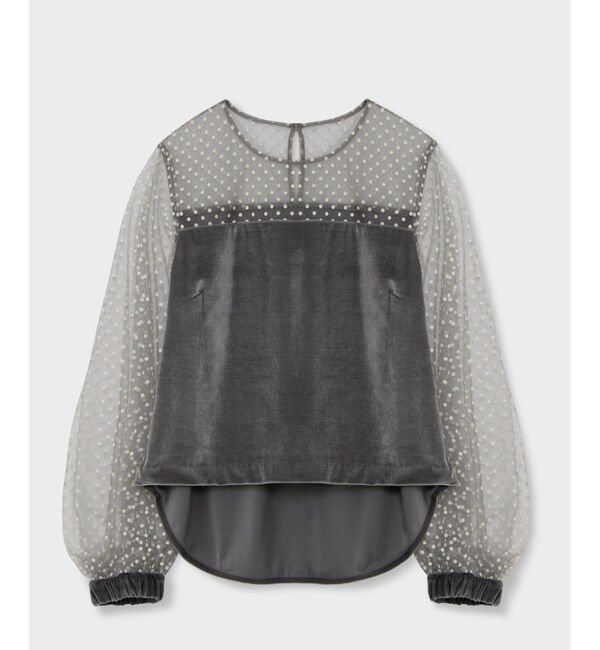 Grace Class「フロッキーチュールコンビトップ」|Tシャツ・カットソー|