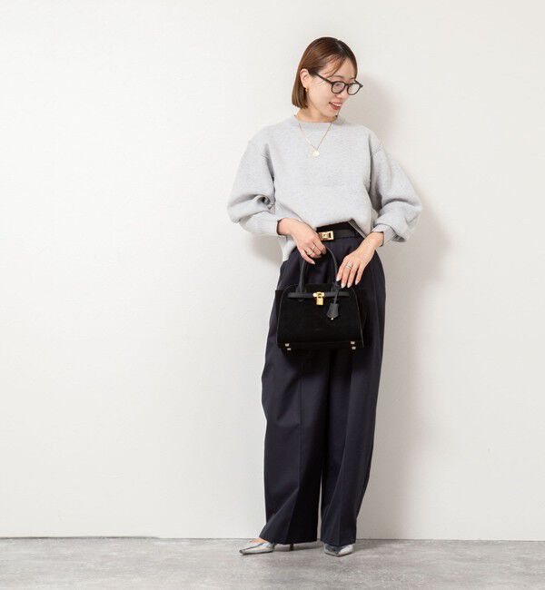 NOLLEY'S「《手洗い可能》スウェット風ニットプルオーバー」|ニット・セーター|