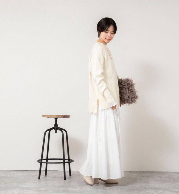 NOLLEY'S「ウールナイロンロング丈プルオーバー」|ニット・セーター|