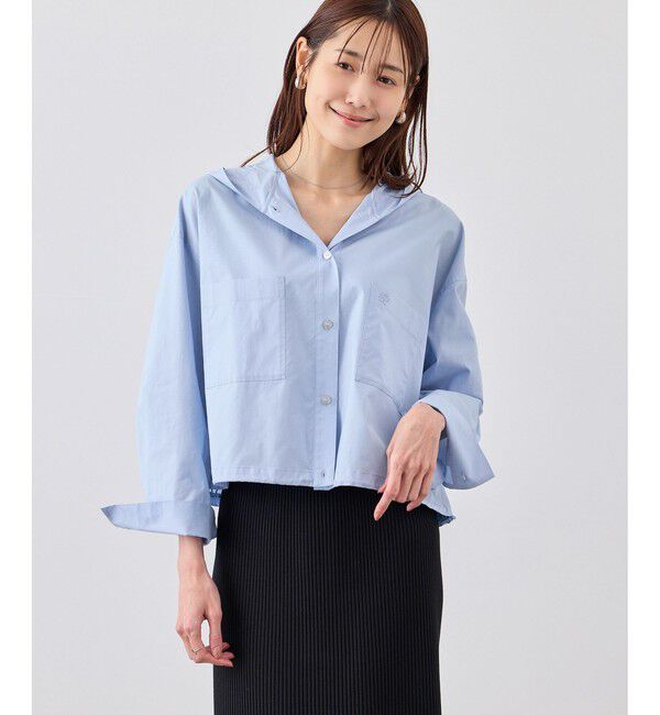 Rope&rsquo;Picnic「フーディーシャツ」|シャツ・ブラウス|サックス(48)