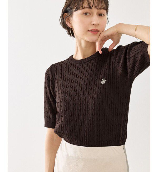 Rope&rsquo;Picnic「【BEVERLY HILLS POLO CLUB 一部別注】ケーブルニットプルオーバー/リンクコーデ」|ニット・セーター|