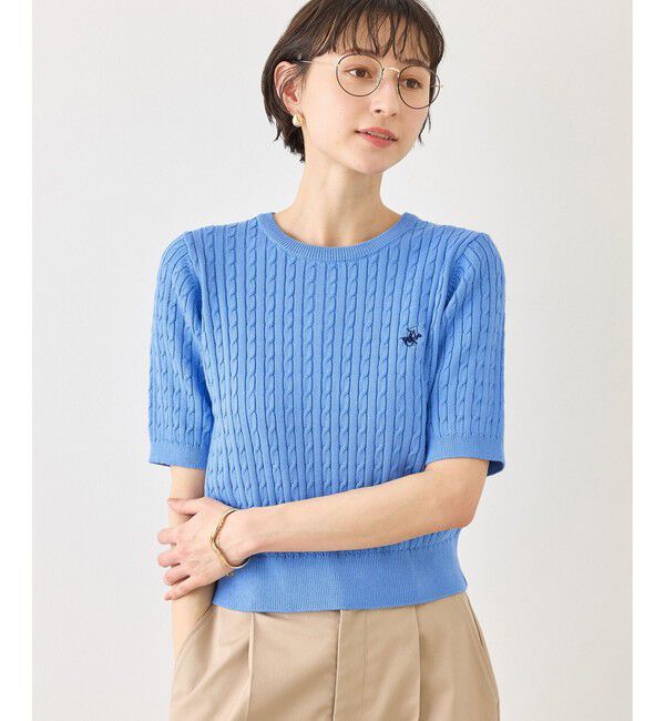 Rope&rsquo;Picnic「【BEVERLY HILLS POLO CLUB 一部別注】ケーブルニットプルオーバー/リンクコーデ」|ニット・セーター|