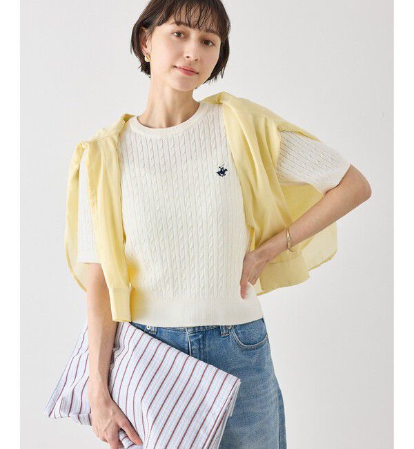 Rope&rsquo;Picnic「【BEVERLY HILLS POLO CLUB 一部別注】ケーブルニットプルオーバー/リンクコーデ」|ニット・セーター|