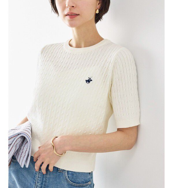 Rope&rsquo;Picnic「【BEVERLY HILLS POLO CLUB 一部別注】ケーブルニットプルオーバー/リンクコーデ」|ニット・セーター|