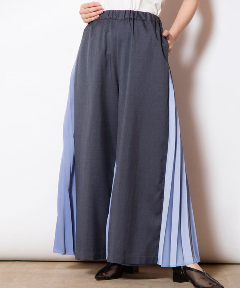  「プリーツ切替パンツ」|その他|GRAY