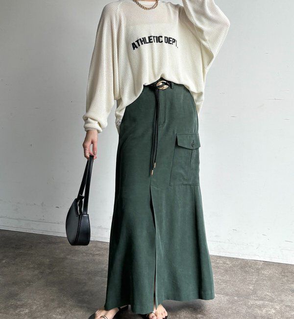  「【セットアップ可能】ワッフル編みロゴプリントニット」|ニット・セーター|