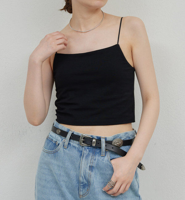  「【La nature linge】ショートベアキャミソール」|Tシャツ・カットソー|ブラック
