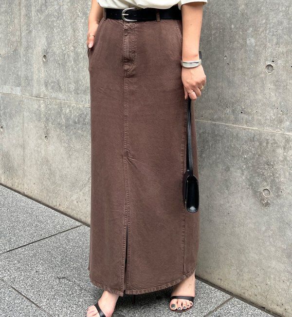  「【セットアップ対応】リヨセルスリットスカート」|スカート|