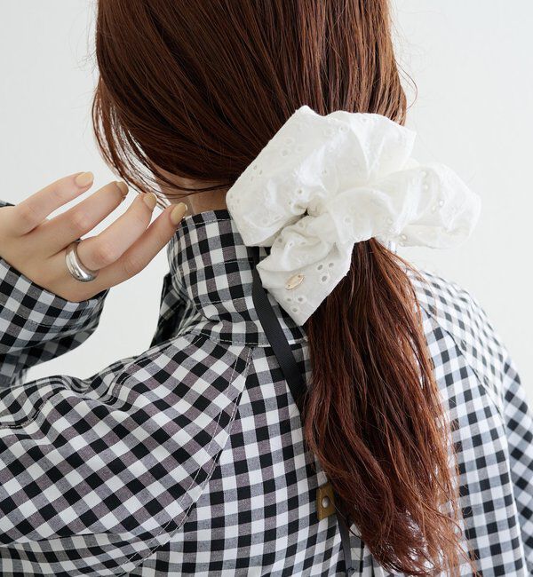  「フラワー刺繍シュシュ」|その他|