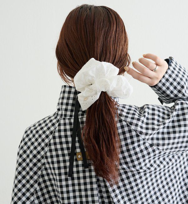  「フラワー刺繍シュシュ」|その他|