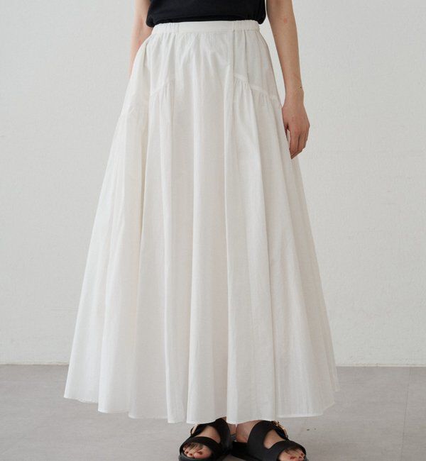  「パネルギャザースカート」|スカート|オフホワイト