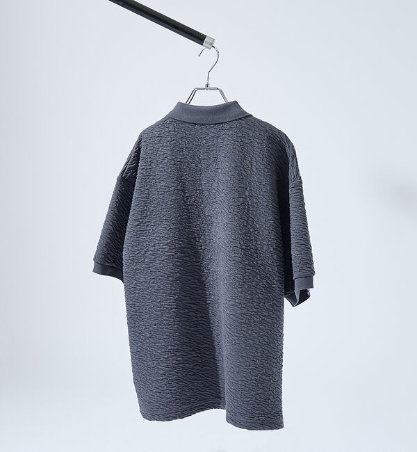 ABAHOUSE「ウェーブリンクル　フクレジャガード ポロシャツ/ オーバーサイズ/ ストレッチ」|ポロシャツ|