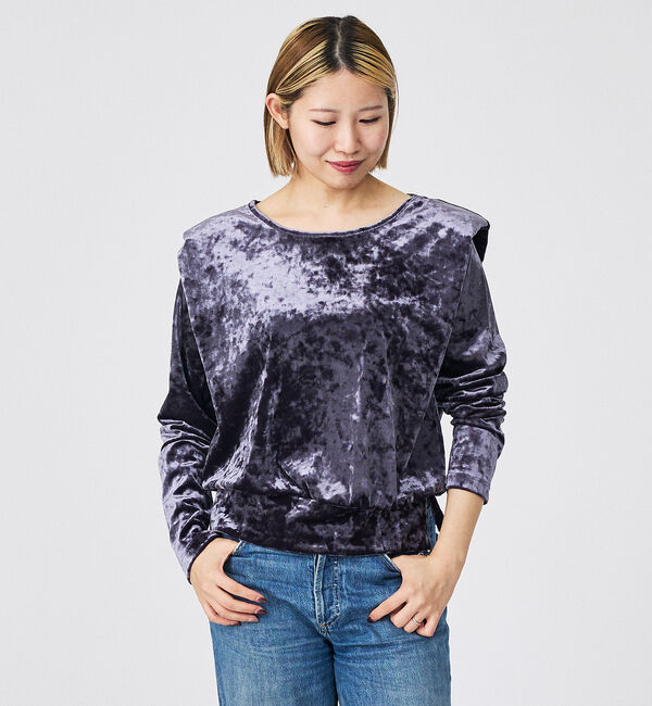 Rouge vif「【Keena/キーナ】ロングスリーブ/トップス/ベロア/お出かけ【WEB限定】」|Tシャツ・カットソー|