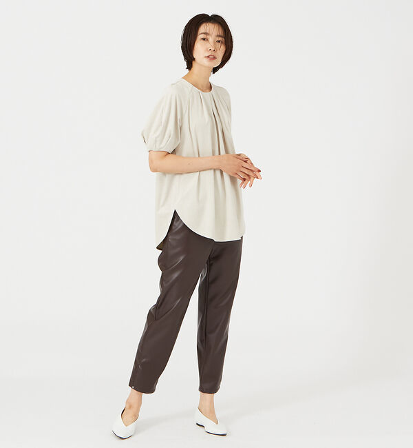 qualite「トリコットスェードカットソー」|Tシャツ・カットソー|