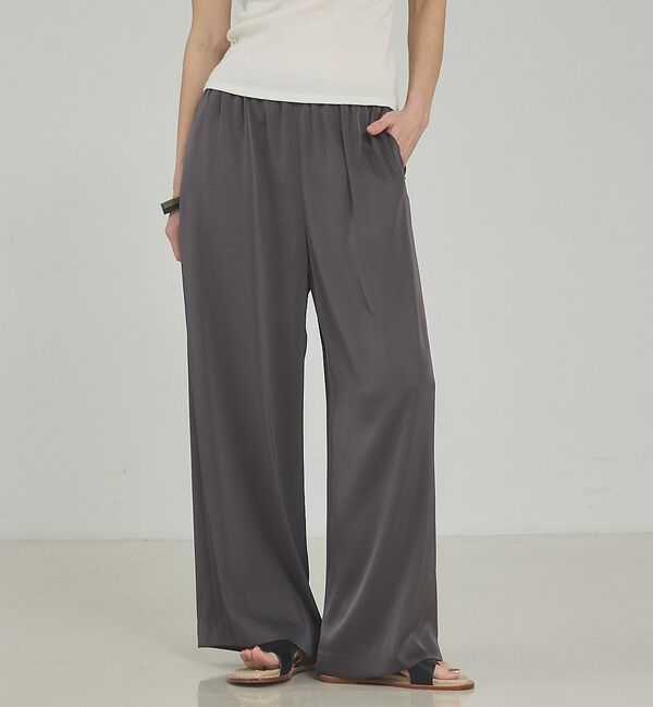 qualite「【接触冷感＆吸水速乾】クールサテンパンツ/セットアップ対応【予約】」|その他|グレー