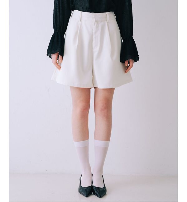 SELFIST「ハイウエストショートパンツ」|その他|アイボリー