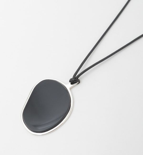 TIARA「【JAMIRAY/ジャミレイ】BEAN STONE CORD NECKLACE」|ネックレス|ブラック