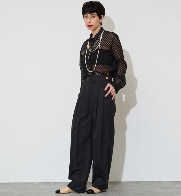 Liesse「オパールドットシアーシャツ」|シャツ・ブラウス|