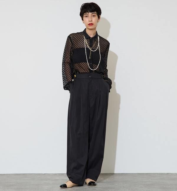 Liesse「オパールドットシアーシャツ」|シャツ・ブラウス|