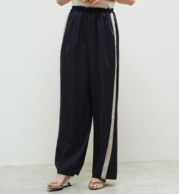 Soffitto「イージーケア素材サイドラインリラックスパンツ」|その他|ネイビー