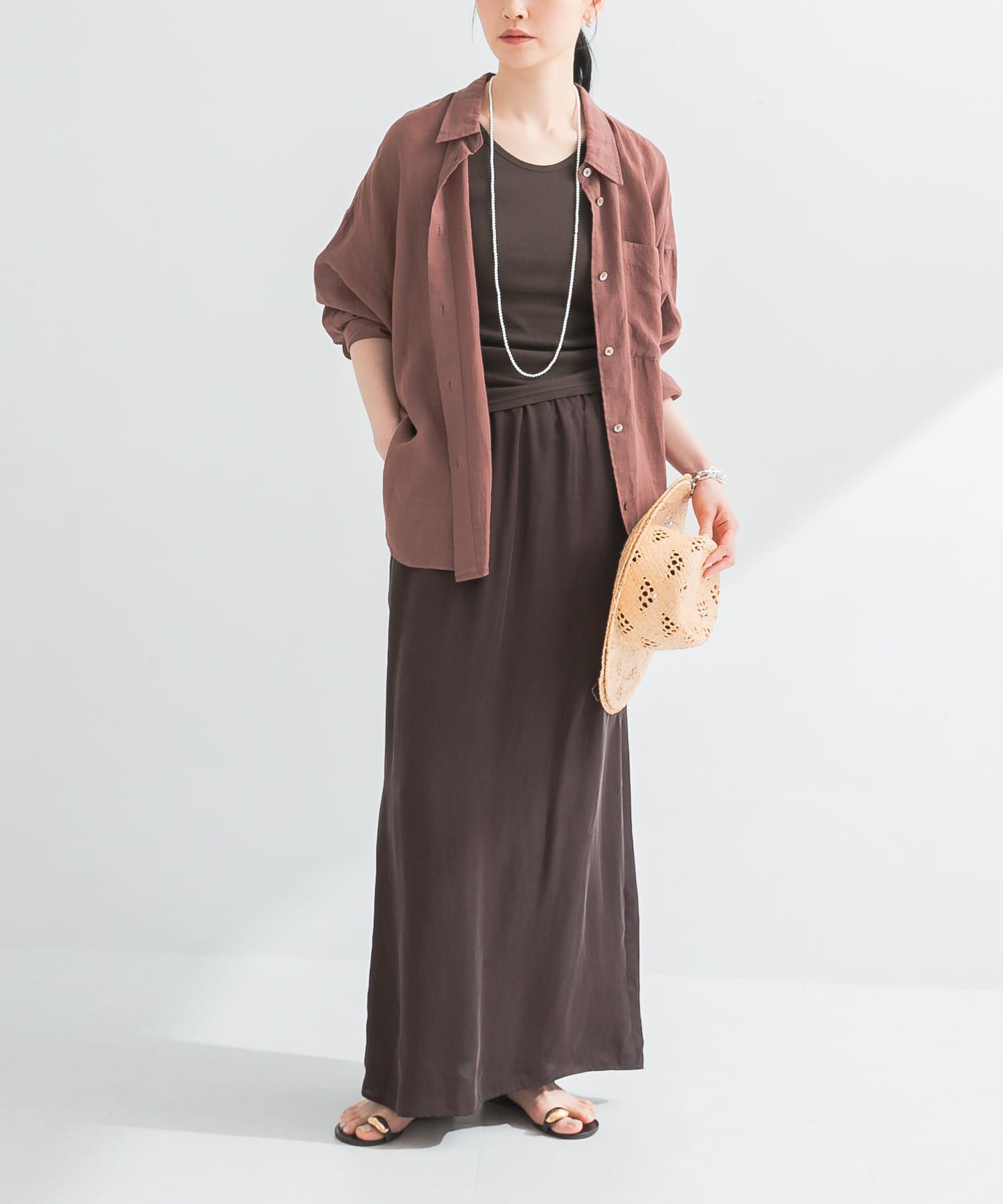 URBAN RESEARCH「ガーメントダイラミーオーバーシャツ」|シャツ・ブラウス|