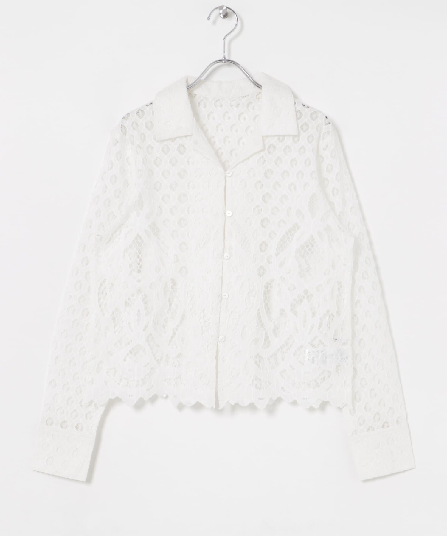 URBAN RESEARCH「インドレースオープンカラーシャツ」|シャツ・ブラウス|