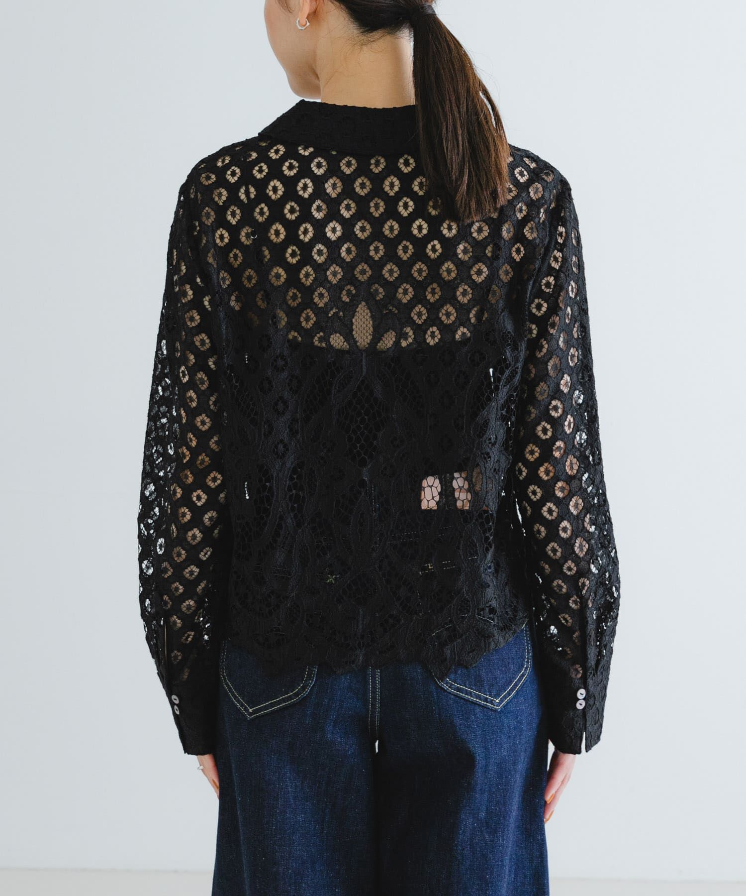 URBAN RESEARCH「インドレースオープンカラーシャツ」|シャツ・ブラウス|