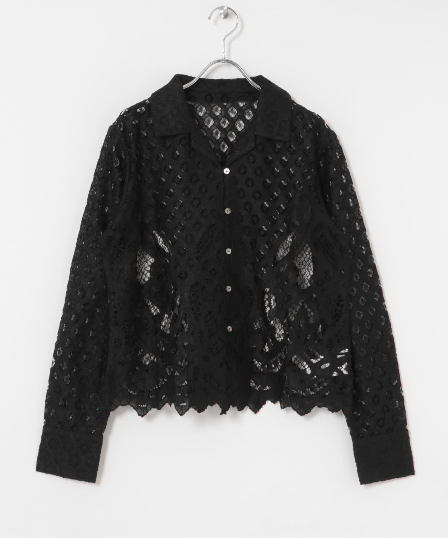 URBAN RESEARCH「インドレースオープンカラーシャツ」|シャツ・ブラウス|