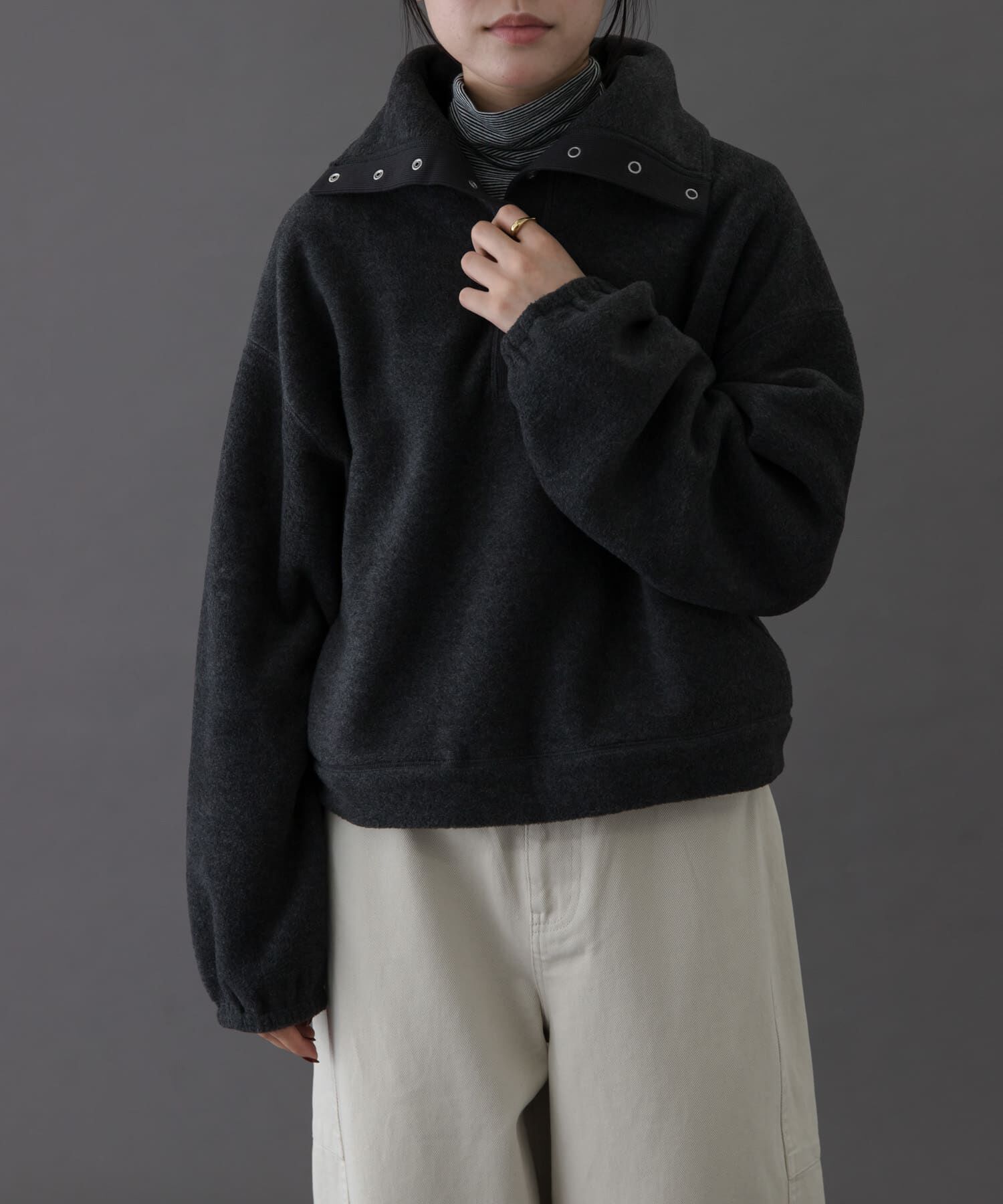 URBAN RESEARCH DOORS「FORK&SPOON　スナップタートルフリースプルオーバー」|その他|