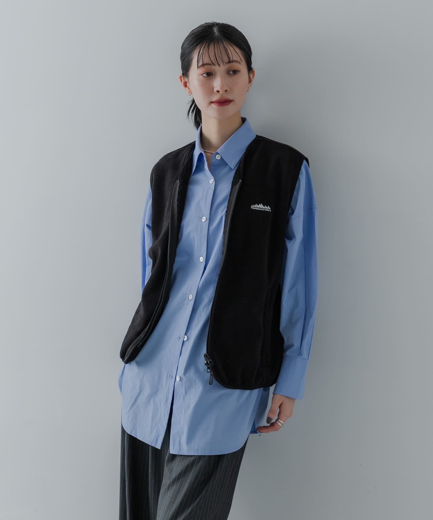 URBAN RESEARCH「『別注』THOUSAND MILE&times;URBAN RESEARCH　KNIT FREECE ZIP VEST」|ベスト・ジレ|