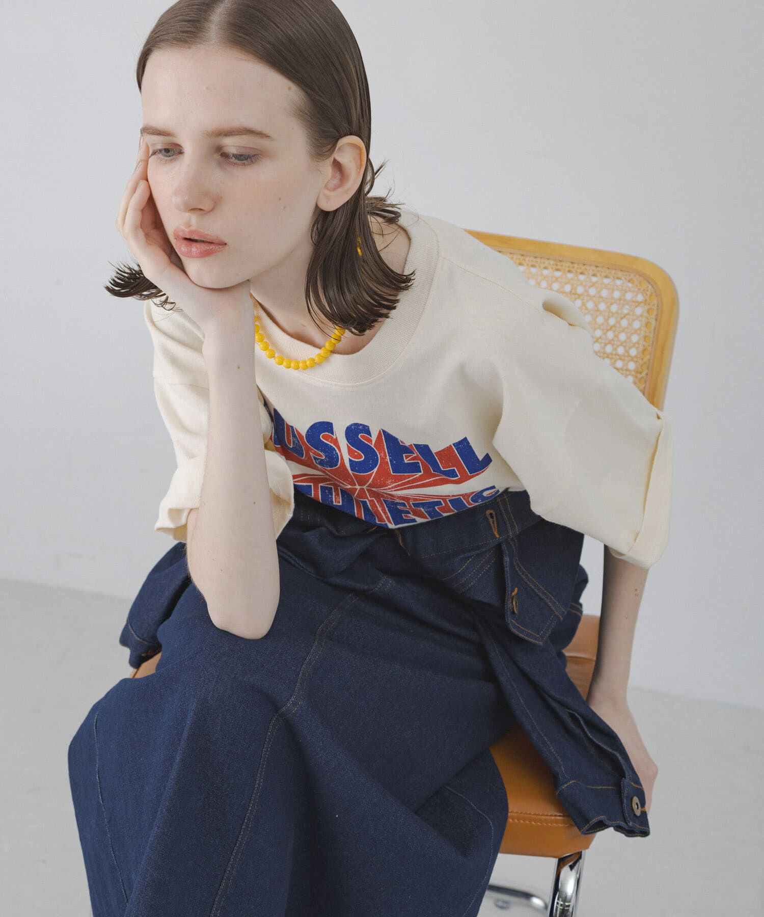 Sonny Label 「『別注』RUSSELL ATHLETIC&times;Sonny Label　ロゴプリントTシャツ」|Tシャツ・カットソー|