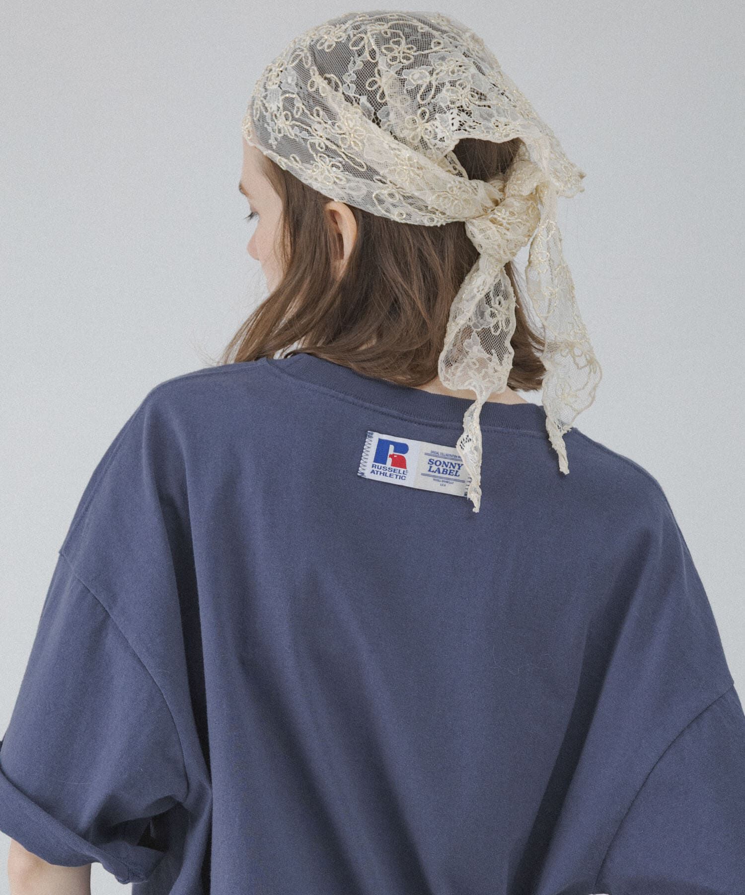 Sonny Label 「『別注』RUSSELL ATHLETIC&times;Sonny Label　ロゴプリントTシャツ」|Tシャツ・カットソー|ネイビー