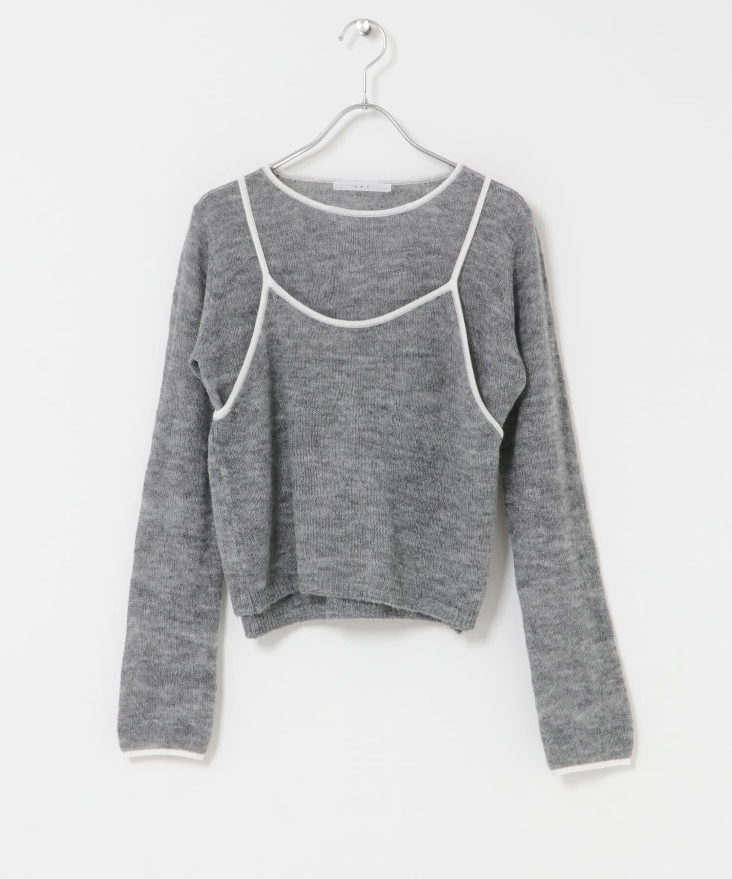  「バイカラーキャミレイヤードニット」|ニット・セーター|