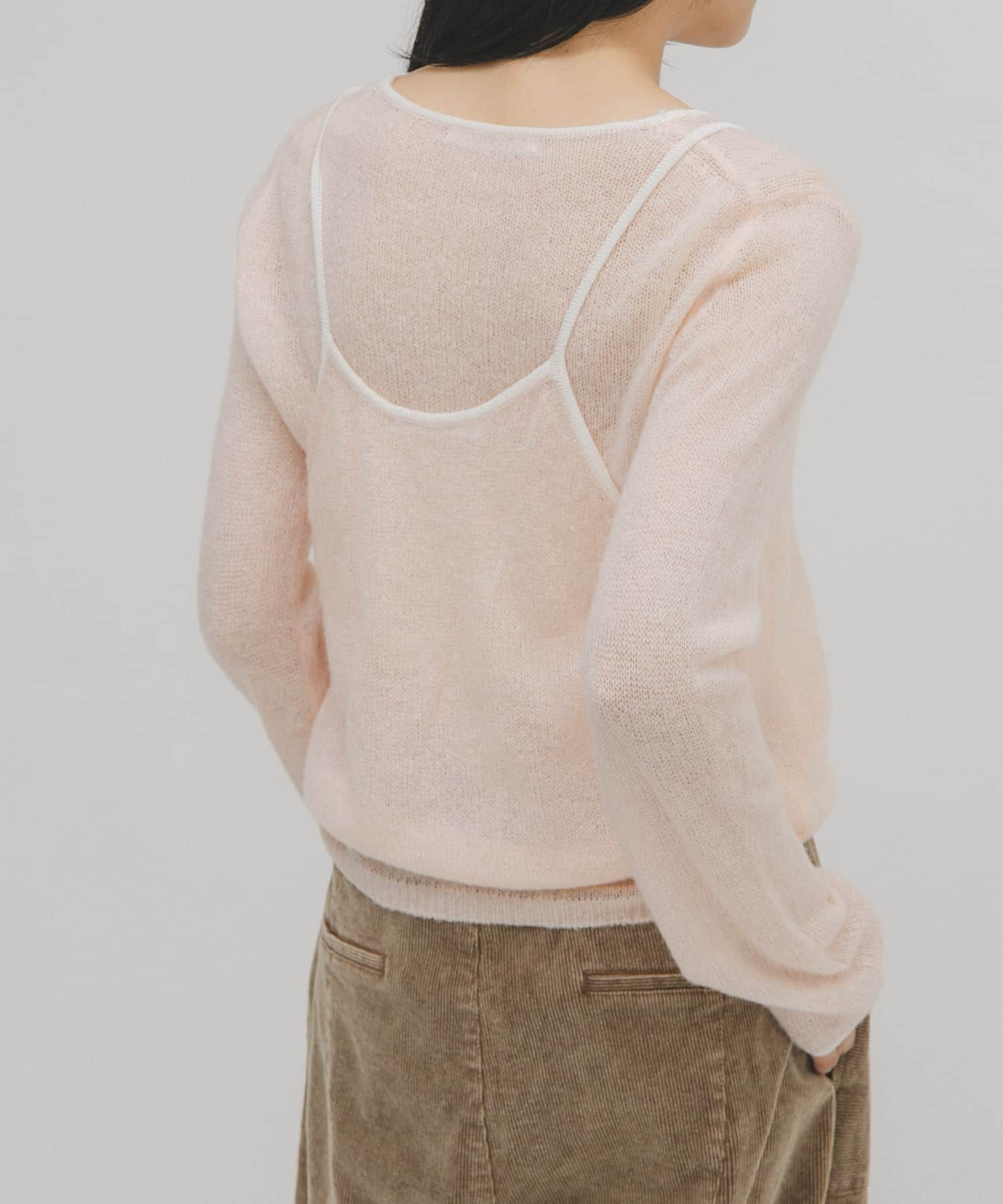  「バイカラーキャミレイヤードニット」|ニット・セーター|