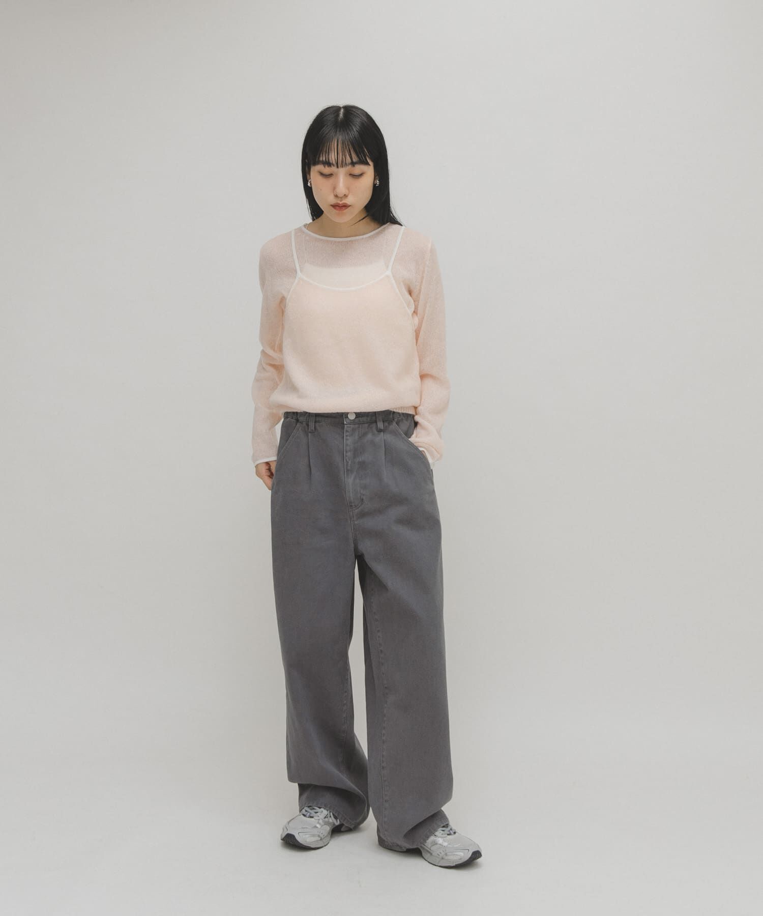  「バイカラーキャミレイヤードニット」|ニット・セーター|