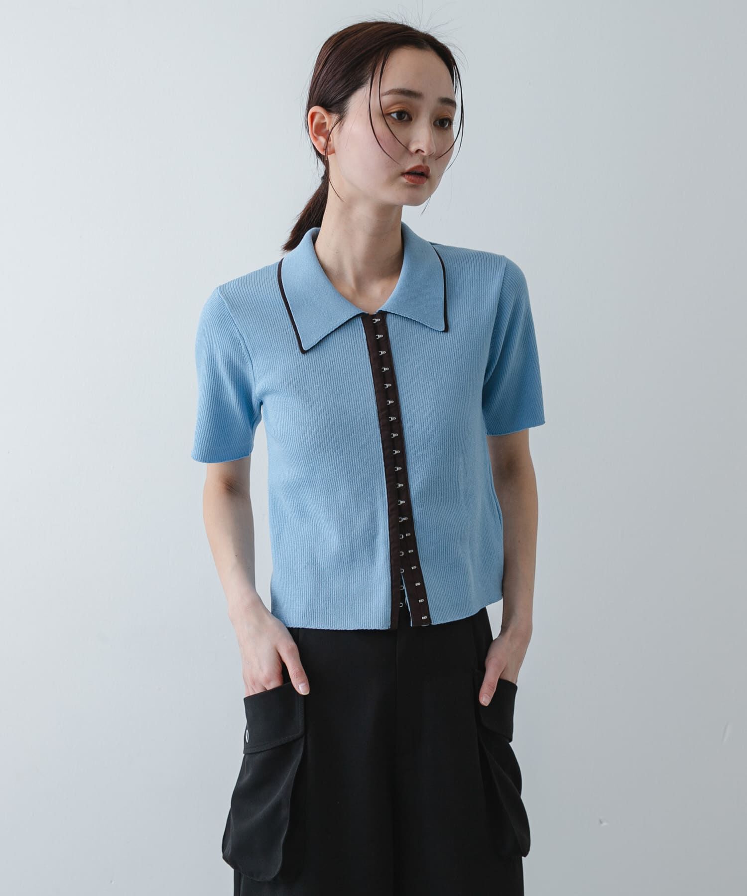 SENSE OF PLACE by URBAN RESEARCH「バイカラーエリツキホックニット」|ニット・セーター|